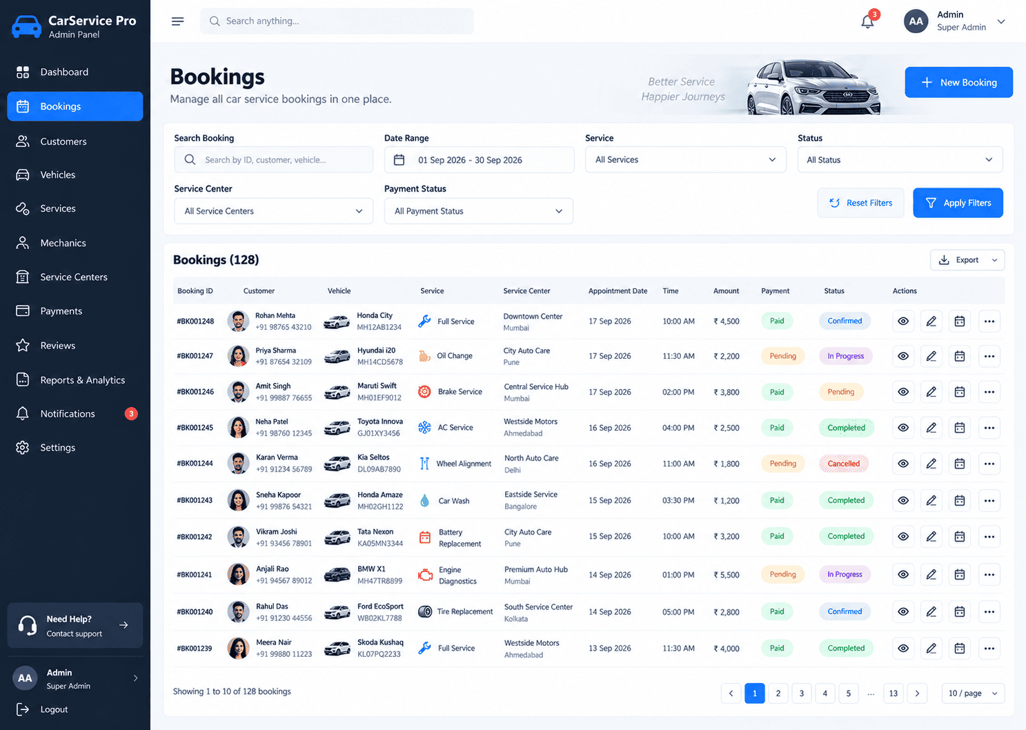 Garage Workshop & Bay Allocation Manager